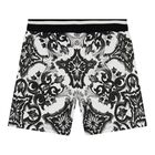 Baby Boys Black & White Majolica Shorts, 1, hi-res