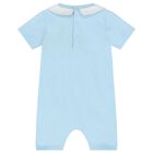 Baby Boys Blue Teddy Bear Logo Romper, 2, hi-res