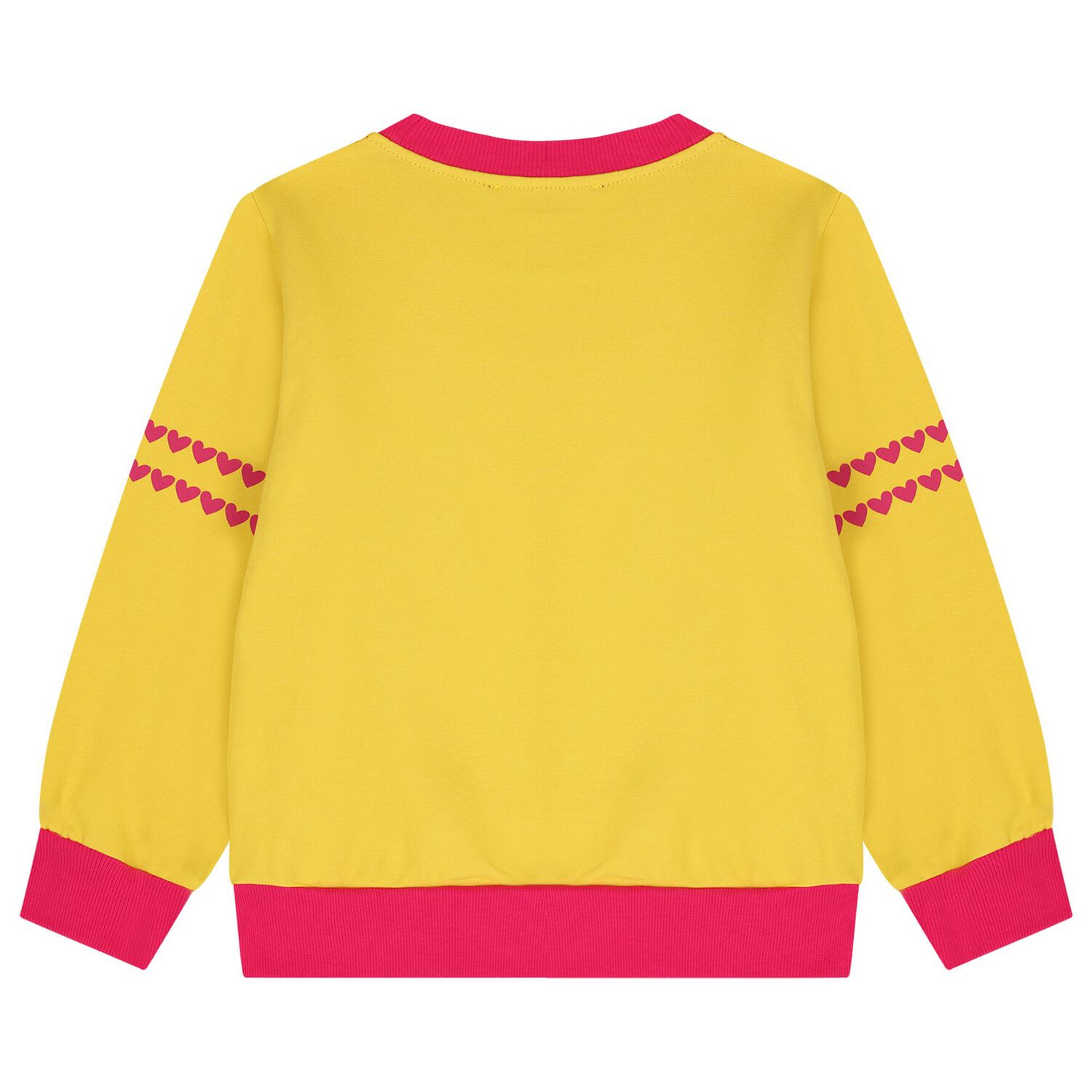 Girls Yellow Heart Logo Sweatshirt, 1, hi-res