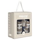 Baby Boys Ivory & Navy Blue Pre Walker Shoes, 1, hi-res