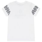 Boys White Logo T-Shirt, 1, hi-res