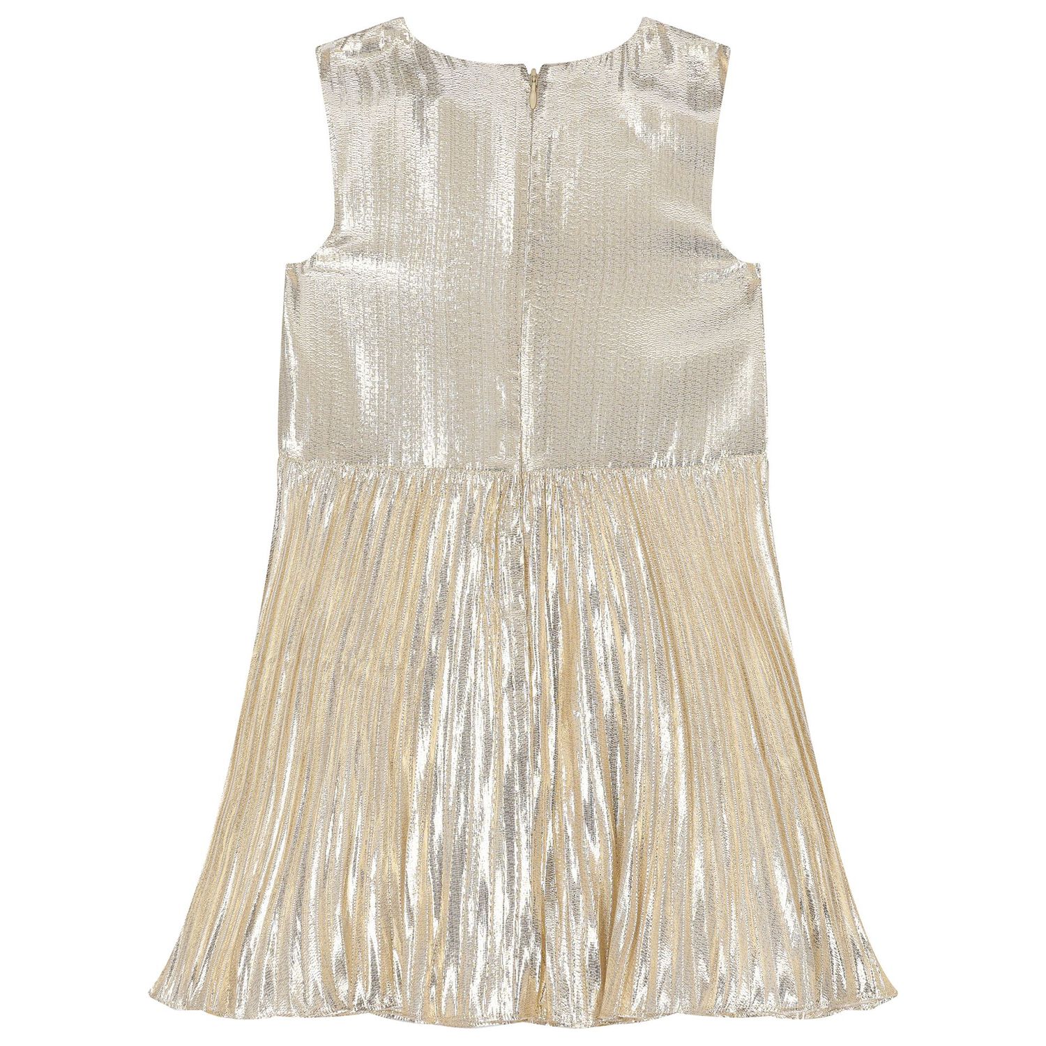 Girls Gold Bow Dress, 1, hi-res image number null