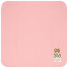 Pink Teddy Bear Logo Baby Blanket, 3, hi-res