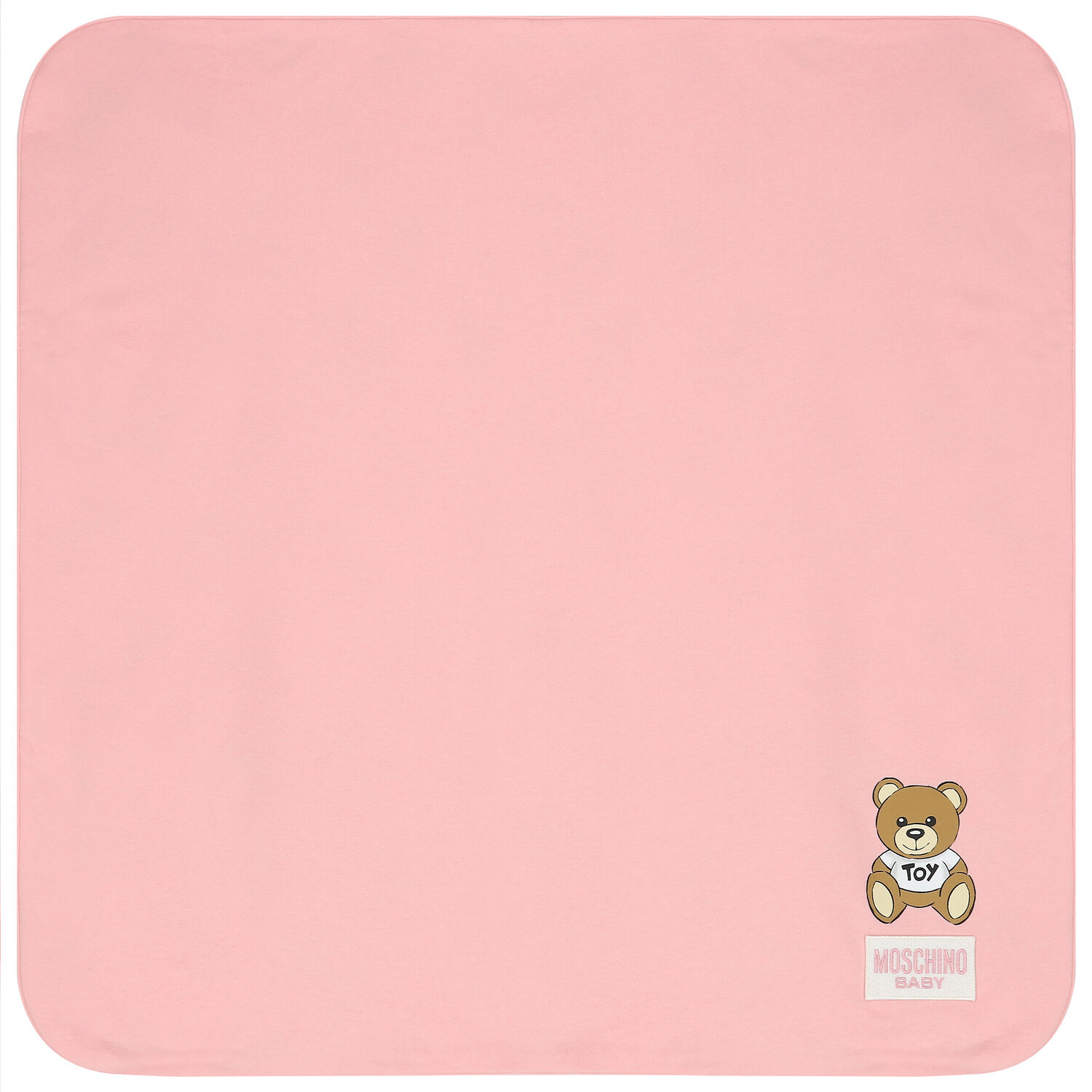 Pink Teddy Bear Logo Baby Blanket, 3, hi-res