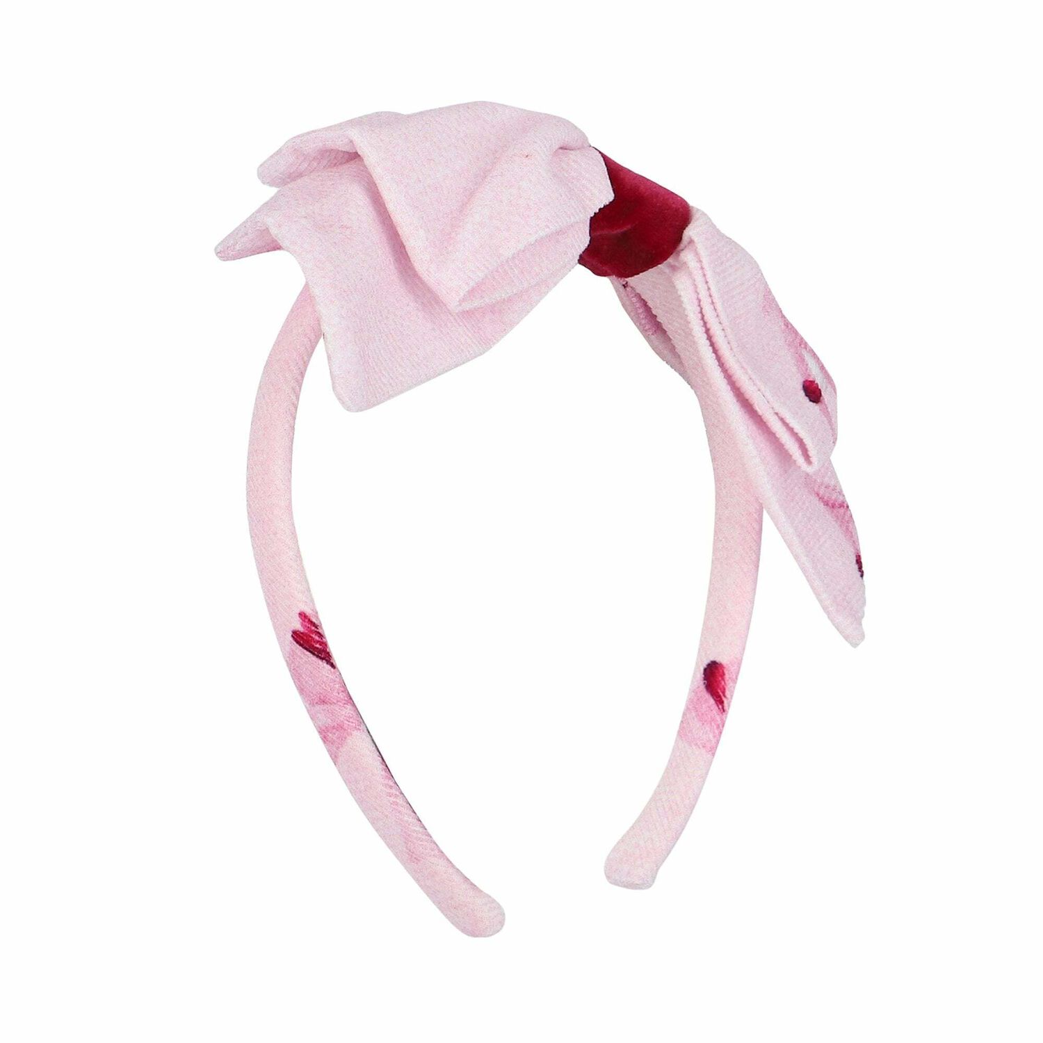 Girls Pink Bow Headband , 1, hi-res image number null