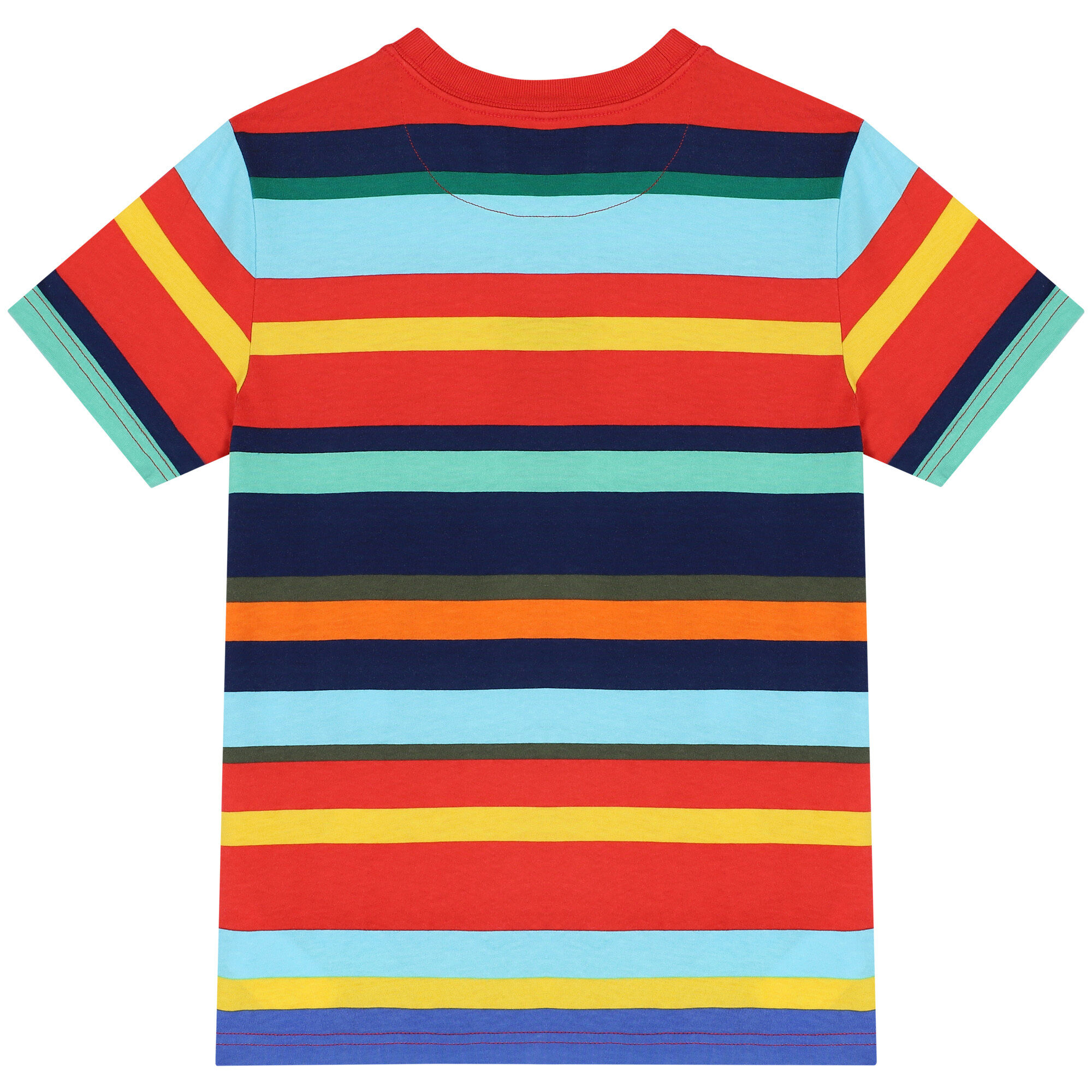 Multi colored striped t shirt clearance