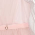 Girls Pink Sheer Sleeves Tulle Dress, 1, hi-res