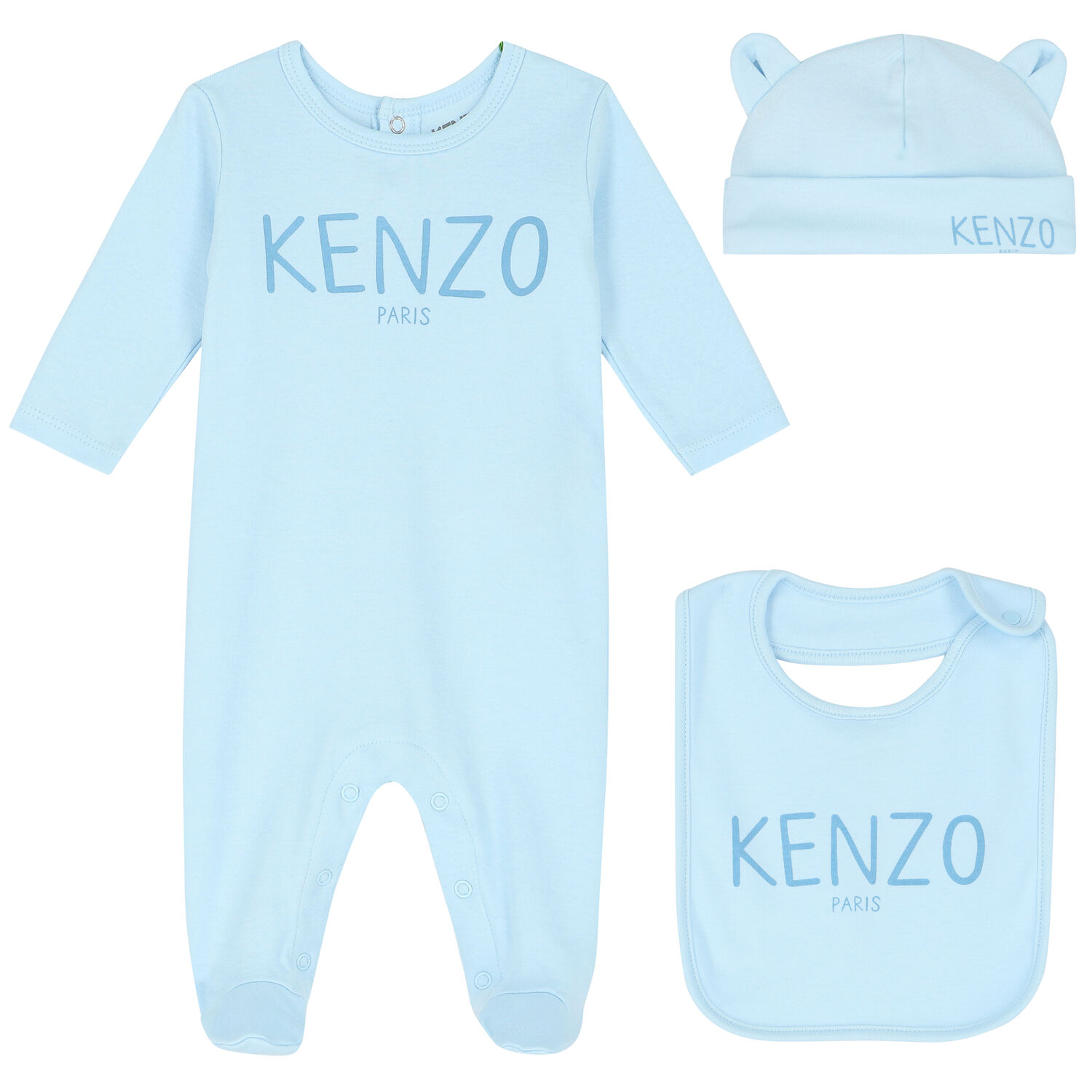 Baby Boys Blue Logo Babygrow Set, 1, hi-res