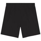 Boys White & Black Logo Shorts Set, 1, hi-res