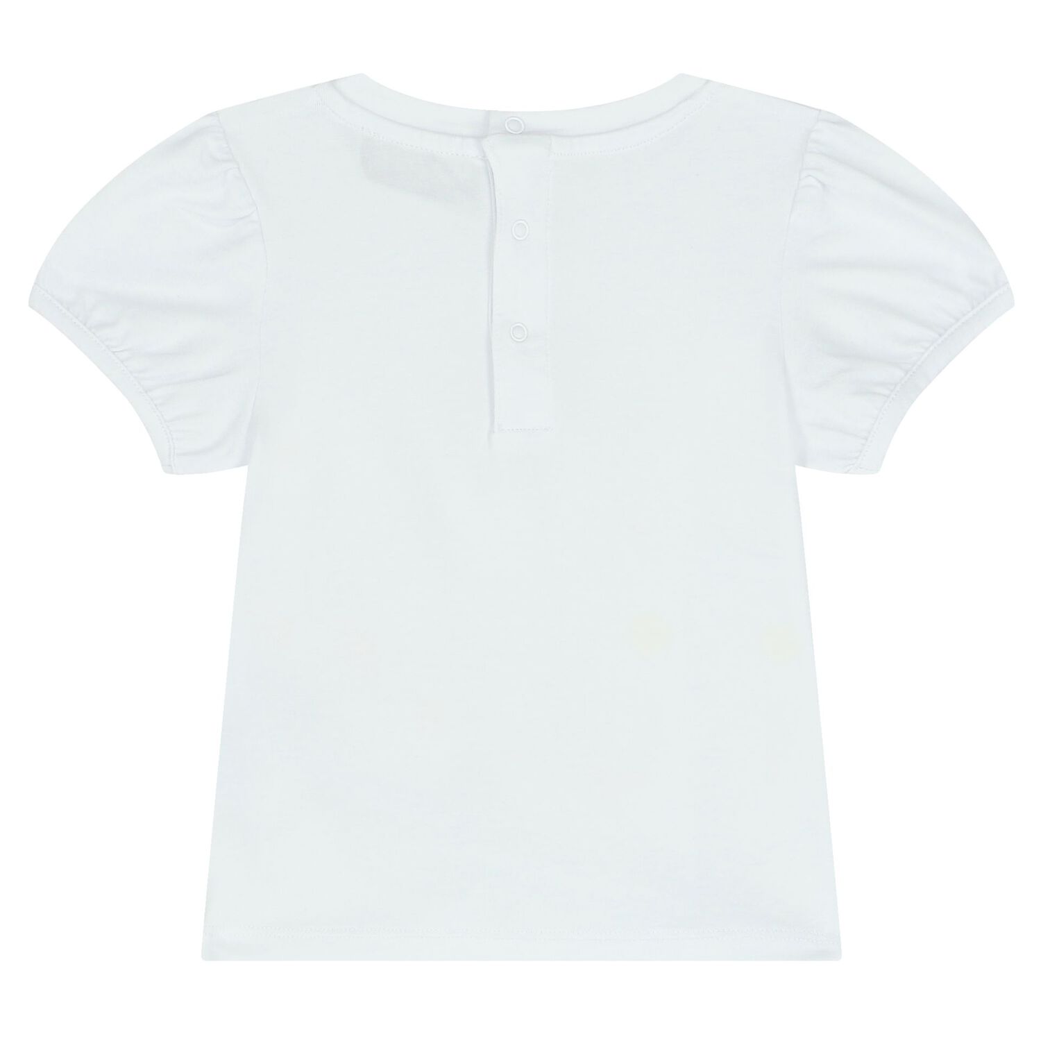 Younger Girls White & Beige Teddy Bear Logo Skirt Set, 1, hi-res