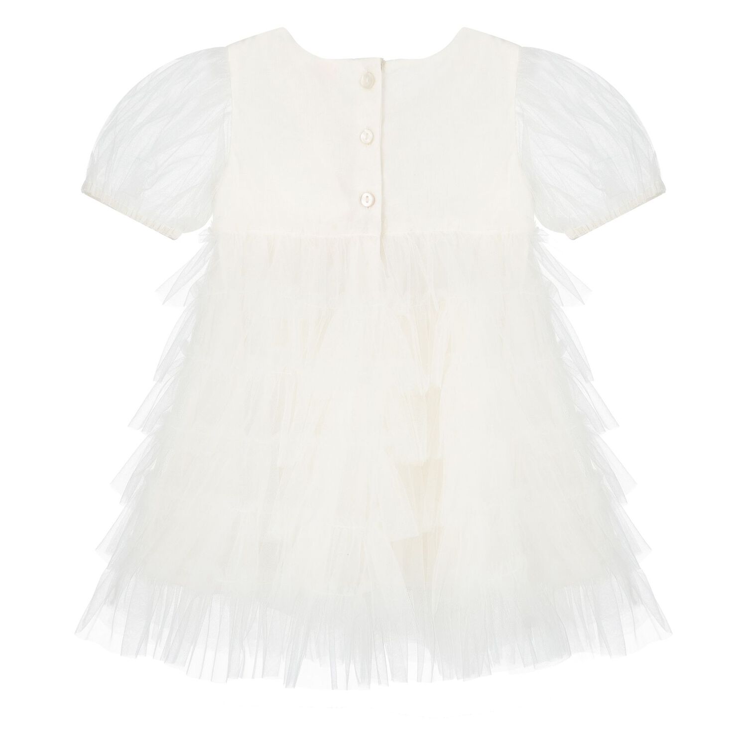Baby Girls Ivory Tulle Dress Set, 1, hi-res