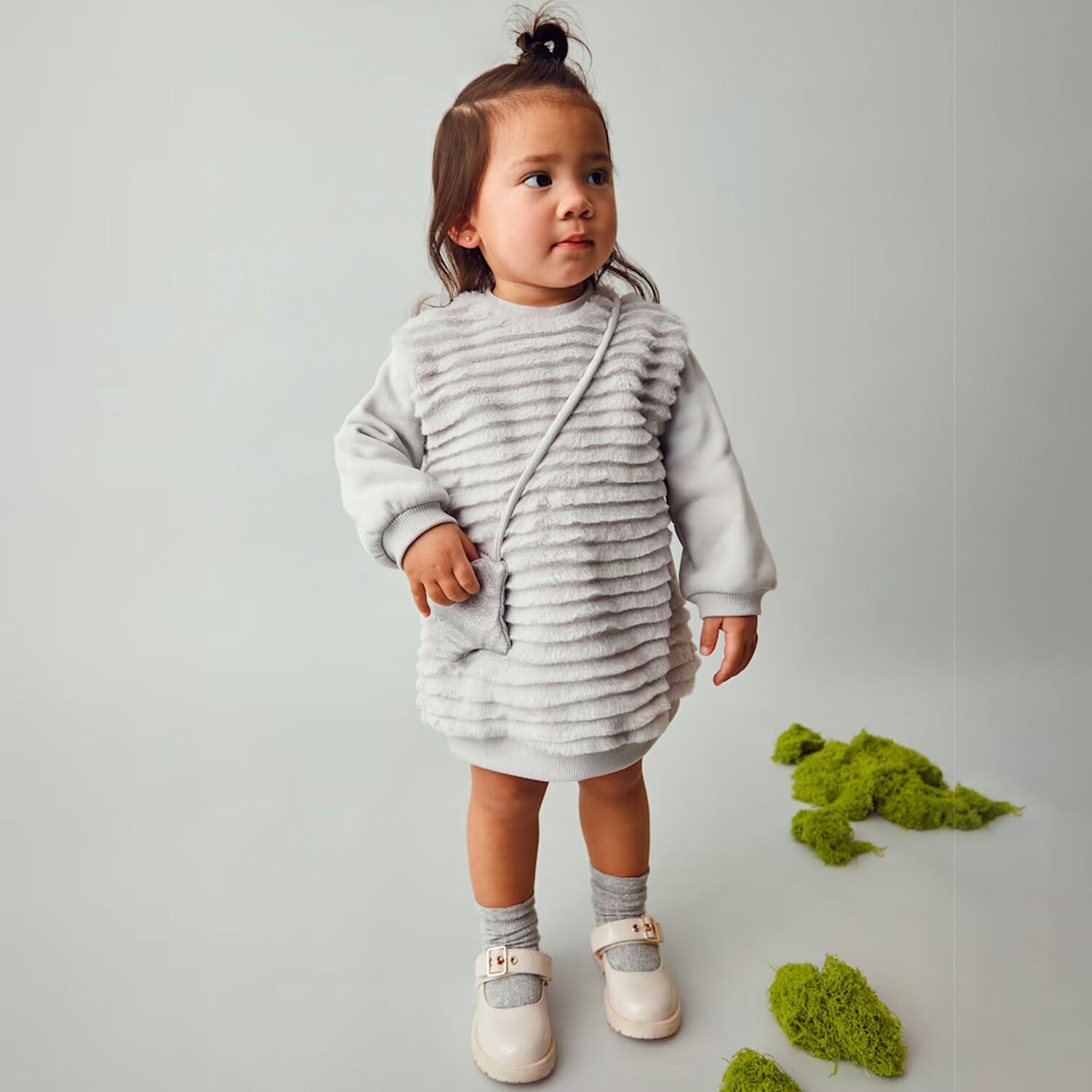 Younger Girls Grey Dress Set, 2, hi-res image number null