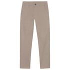 Boys Beige Trousers, 3, hi-res