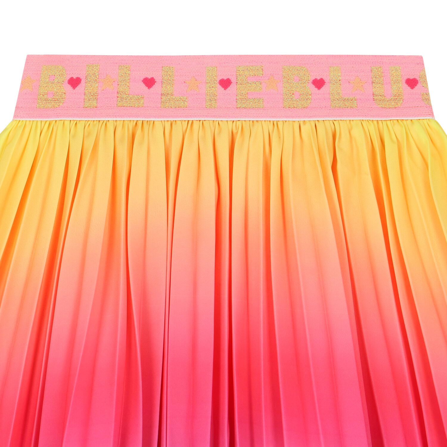 Girls Multi-Colored Logo Pleated Satin Skirt, 1, hi-res