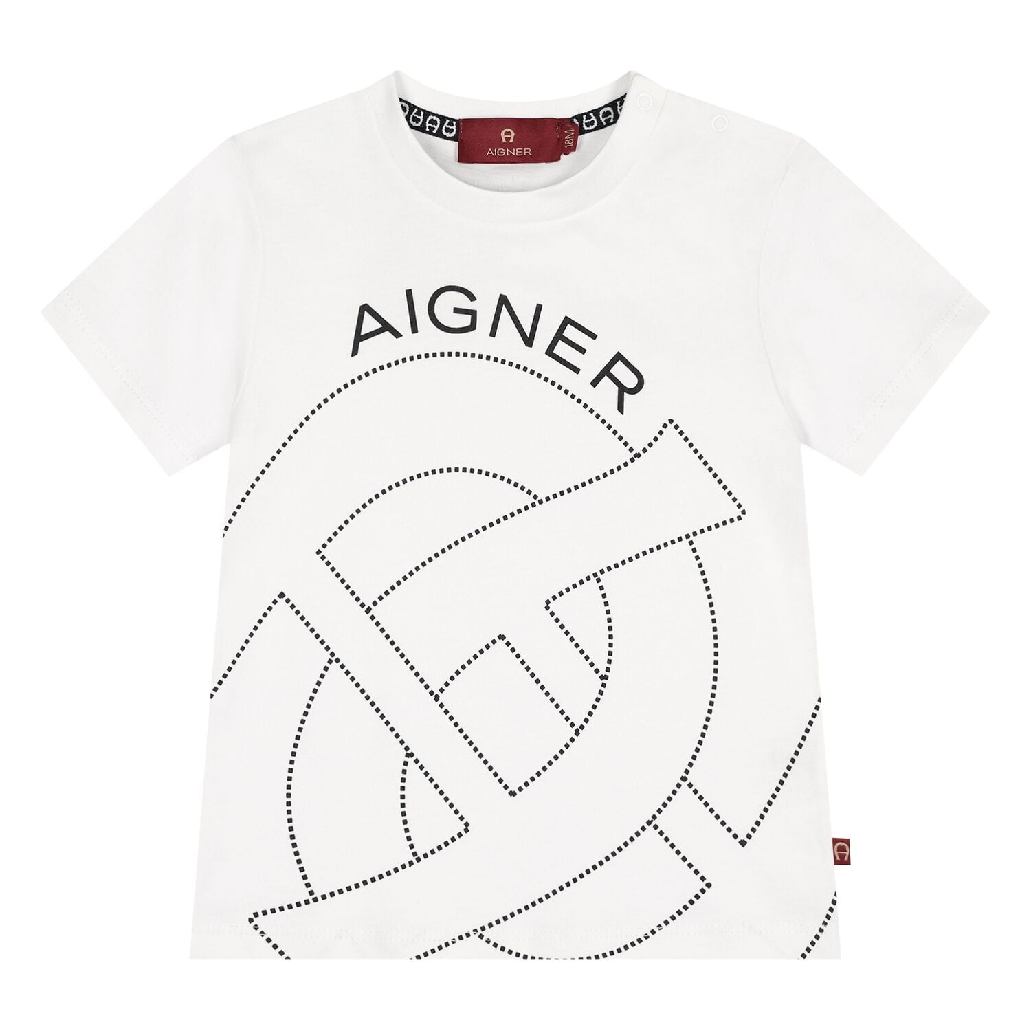 Younger Boys White Logo T-Shirt, 1, hi-res