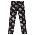 Girls Black Logo Leggings, 2, hi-res