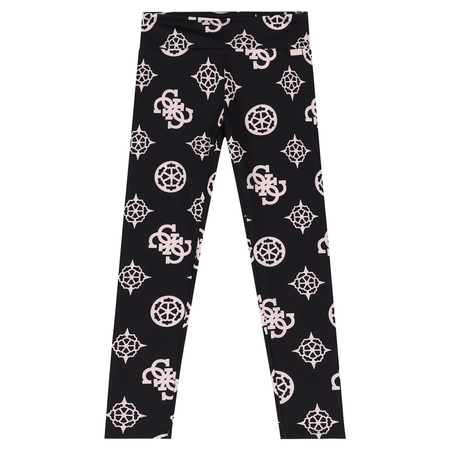 Girls Black Logo Leggings, 2, hi-res