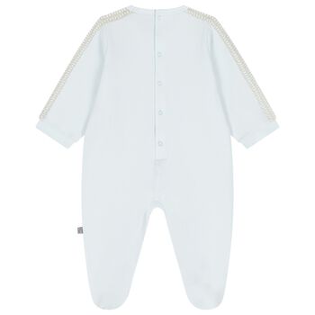 Baby Boys Blue Logo Babygrow