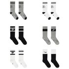 Boys White, Black & Grey Logo Socks ( 6-Pack ), 1, hi-res