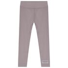 Girls Purple Logo Softskin Leggings, 1, hi-res