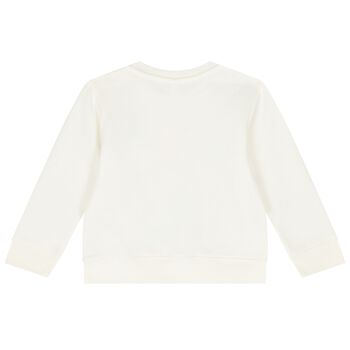 Younger Girls Ivory Logo Sweatshirt