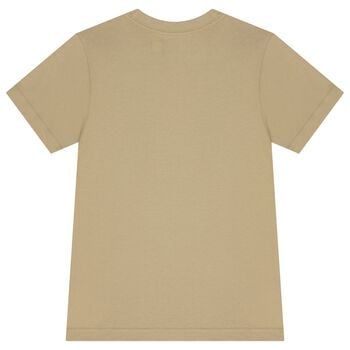 Boys Beige Logo T-Shirt
