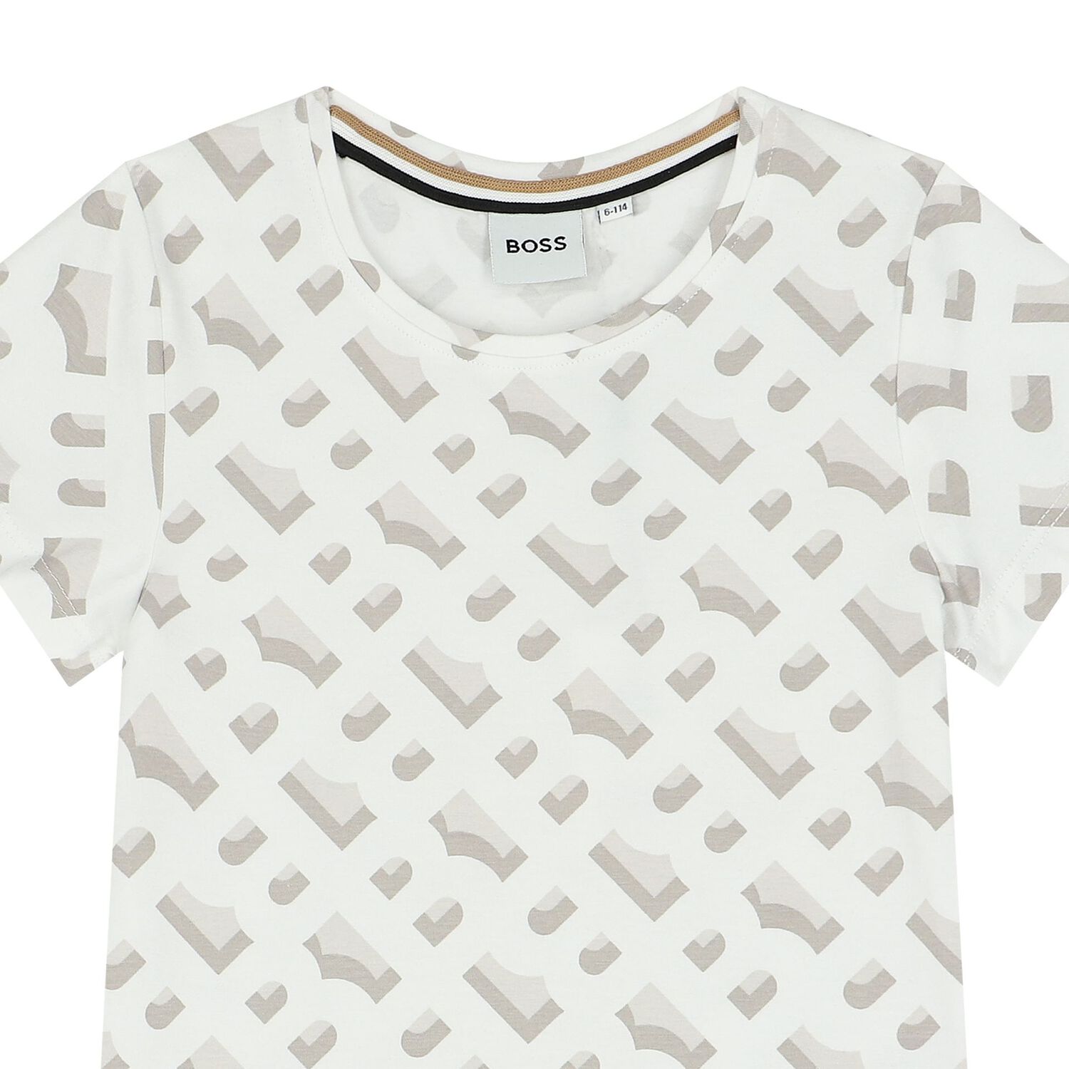 Girls White Logo T-Shirt, 2, hi-res