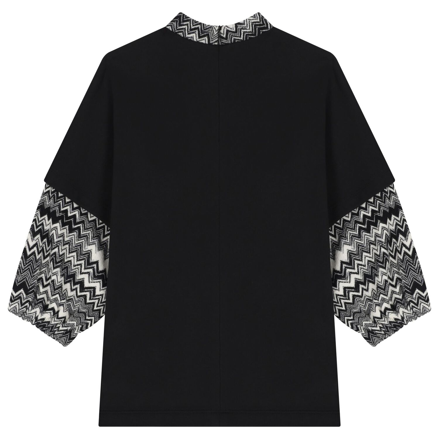 Girls Black Logo Zig Zag Dress, 1, hi-res