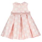 Younger Girls Pink Polka Dot Satin Dress, 1, hi-res