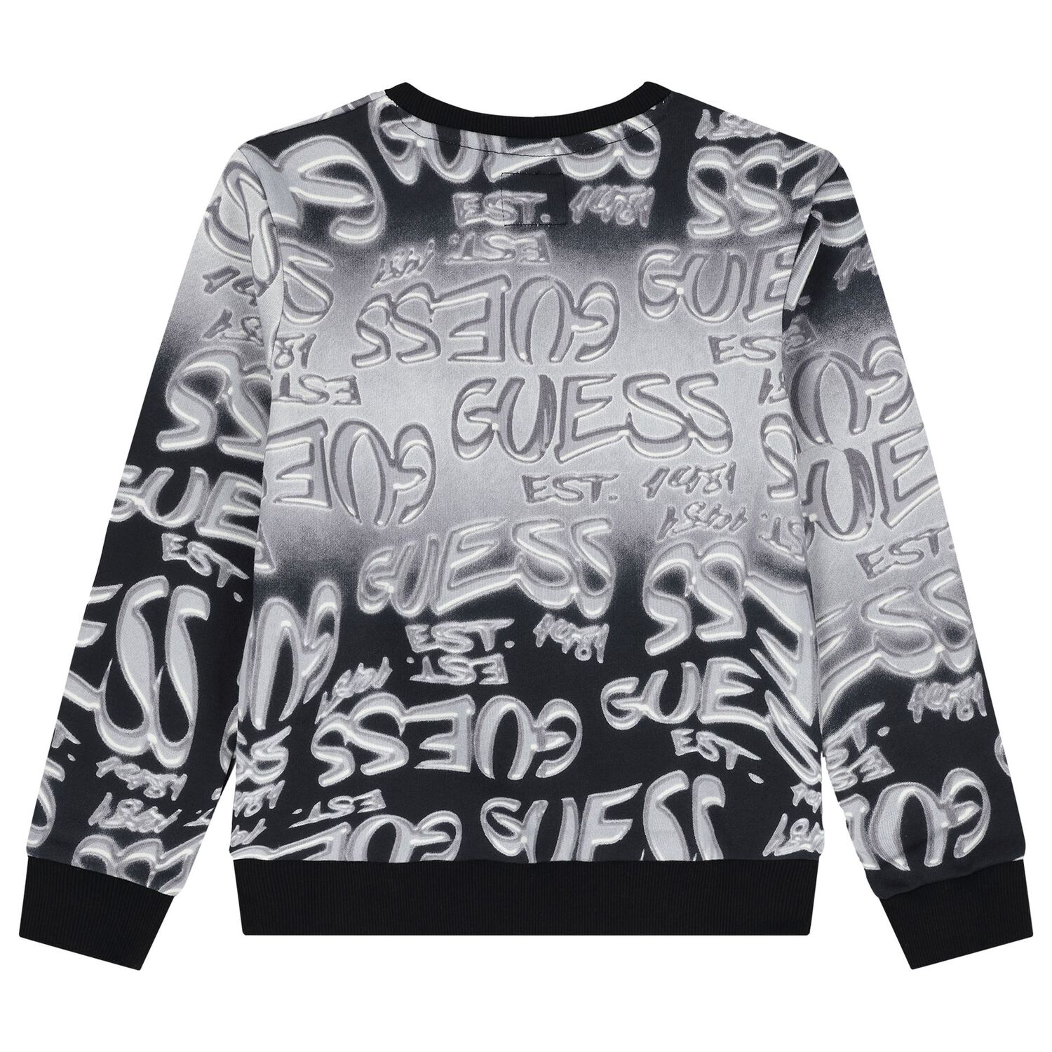 Boys Black & Grey Logo Sweatshirt, 3, hi-res