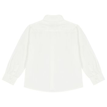 Boys White Long Sleeve Shirt