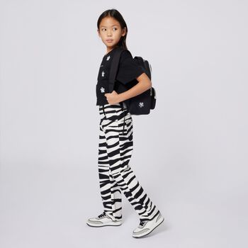 Girls Black Logo Backpack
