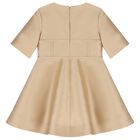Girls Beige Mikado Dress, 1, hi-res