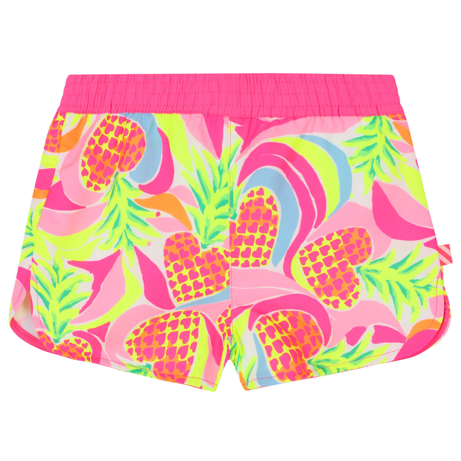 Girls Pink Pineapple Swim Shorts, 1, hi-res image number null