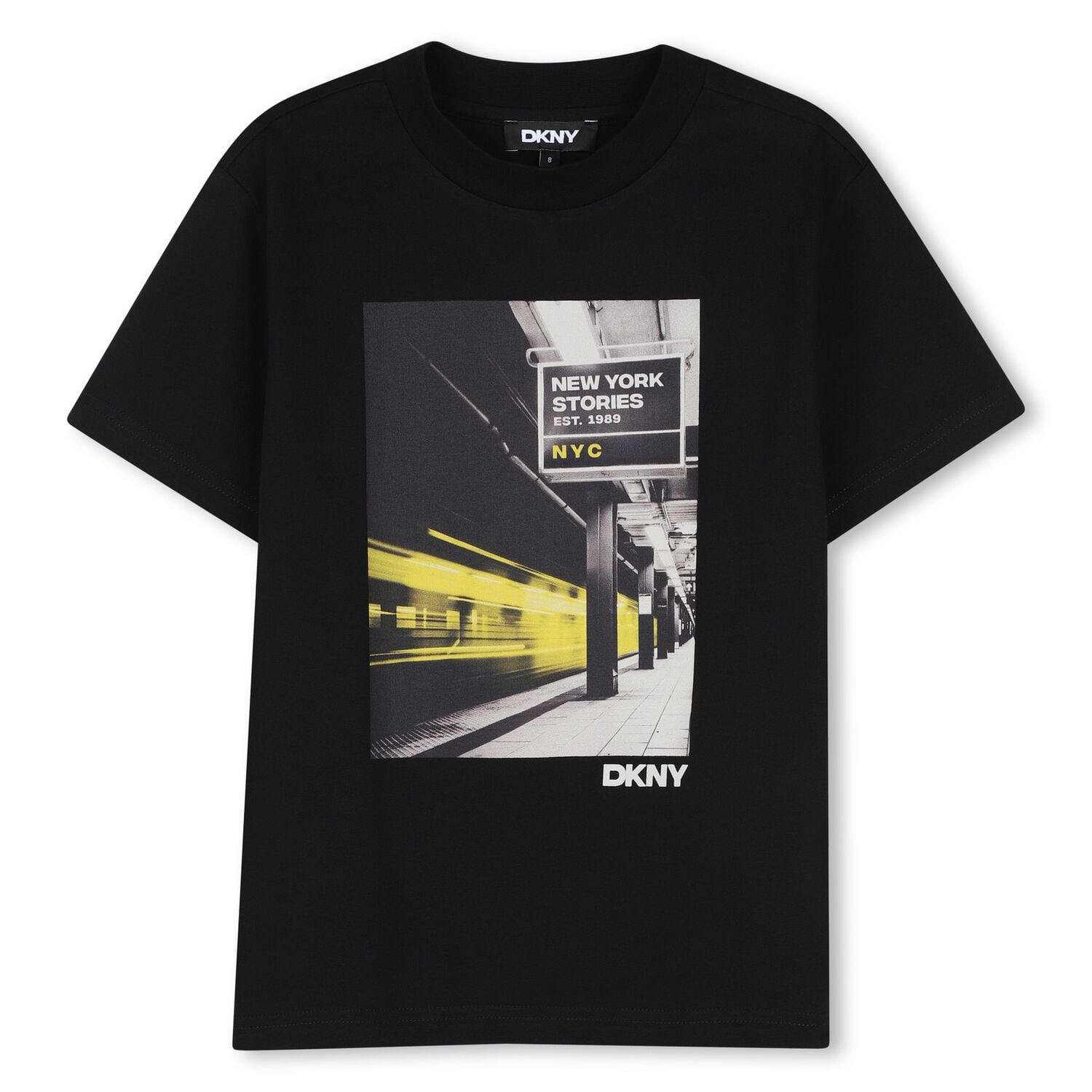 Boys Black Logo T-Shirt, 3, hi-res