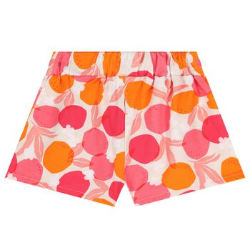 Girls Pink & Orange Fruits Shorts