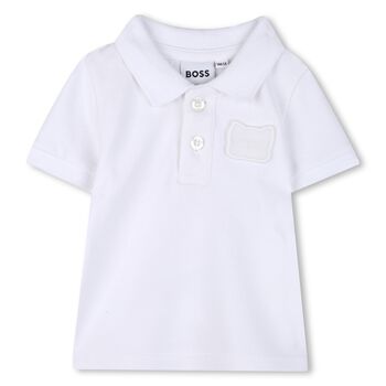 Baby Boys White Logo Polo Shirt