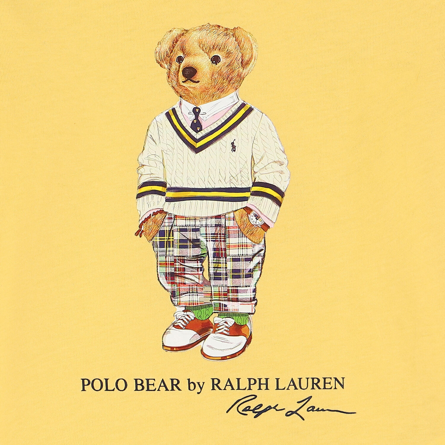 Baby Boys Yellow Polo Bear T-Shirt, 1, hi-res
