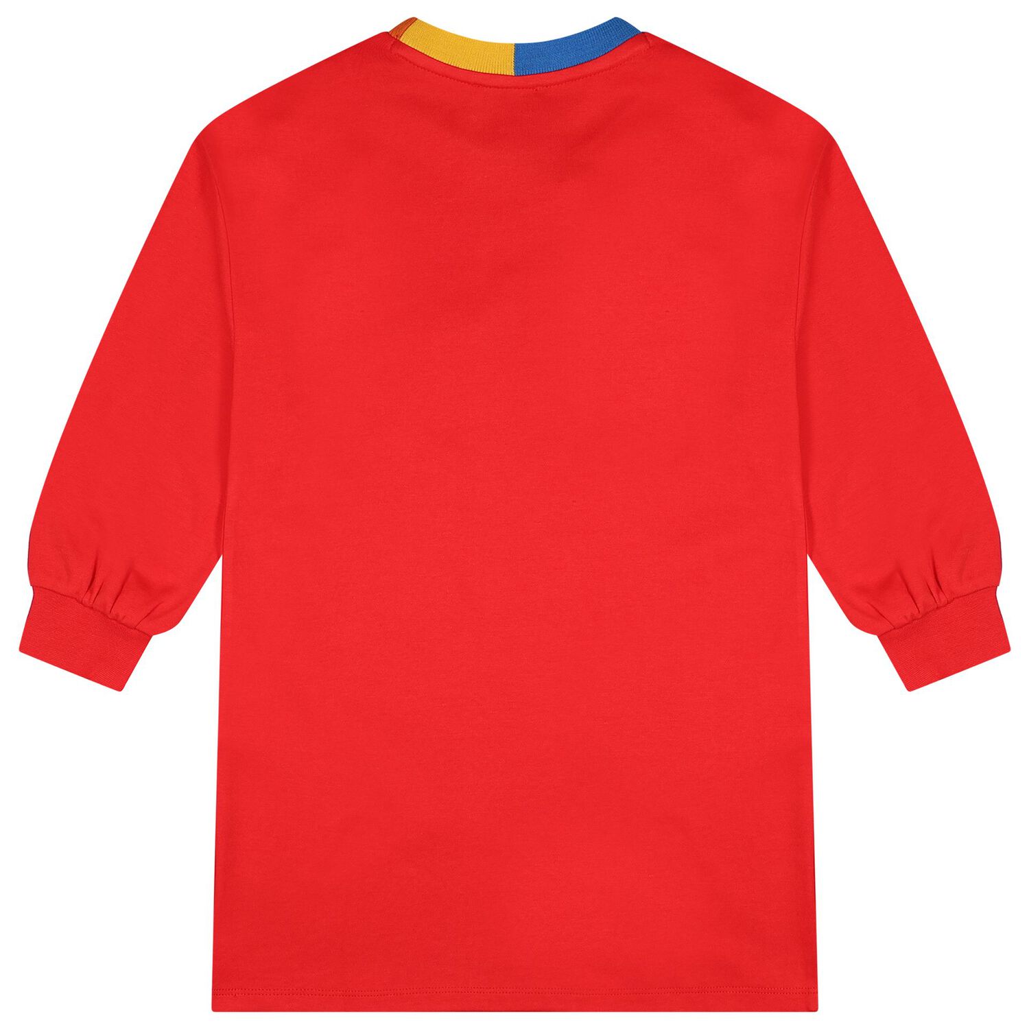 Girls Red Flower Logo Dress, 1, hi-res