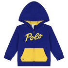 Baby Boys Blue Logo Track Suit, 1, hi-res
