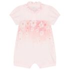 Baby Girls Pink Floral Romper, 1, hi-res