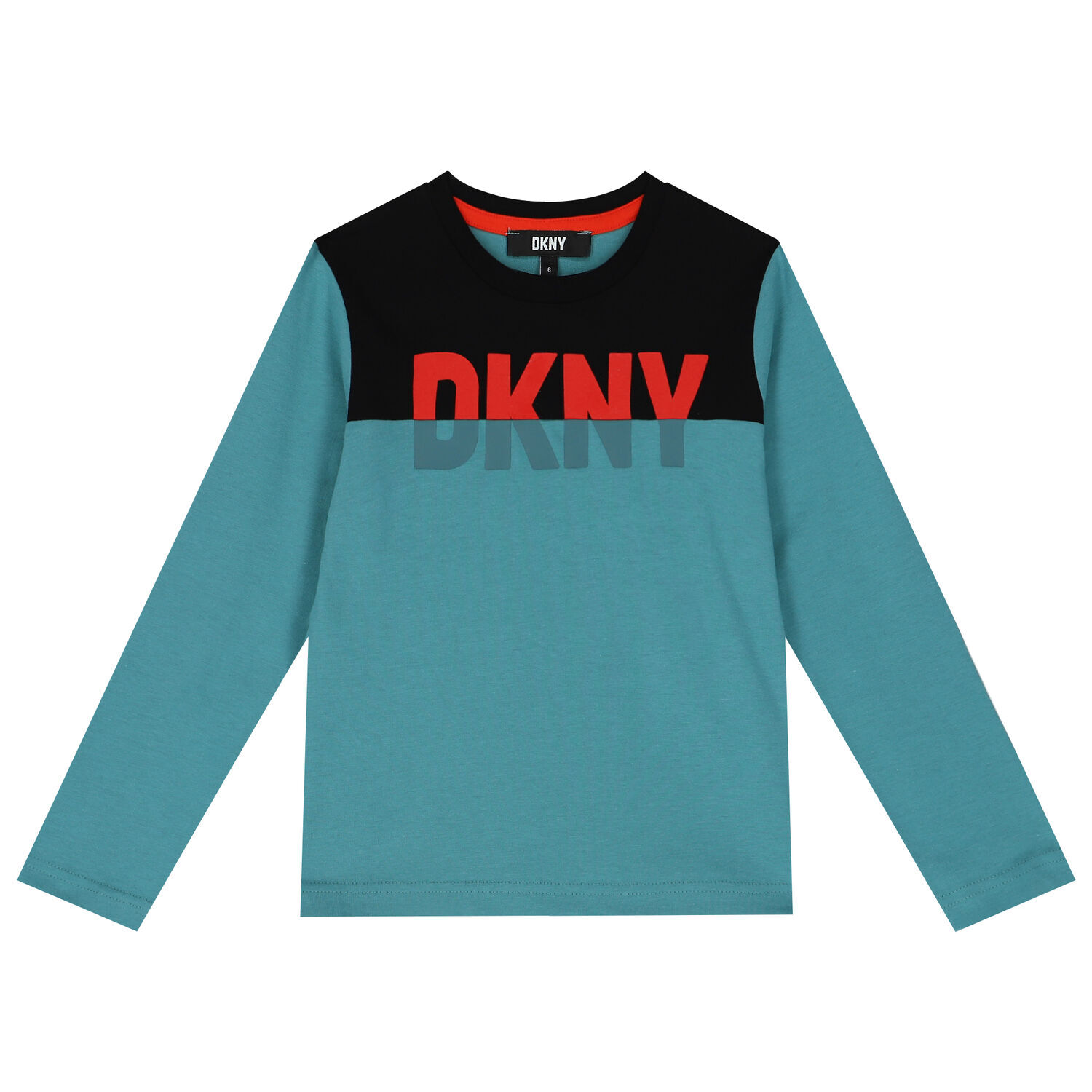 Boys Blue & Black Logo Long Sleeve Top, 1, hi-res
