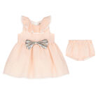 Baby Girls Pink Organza Dress Set, 1, hi-res