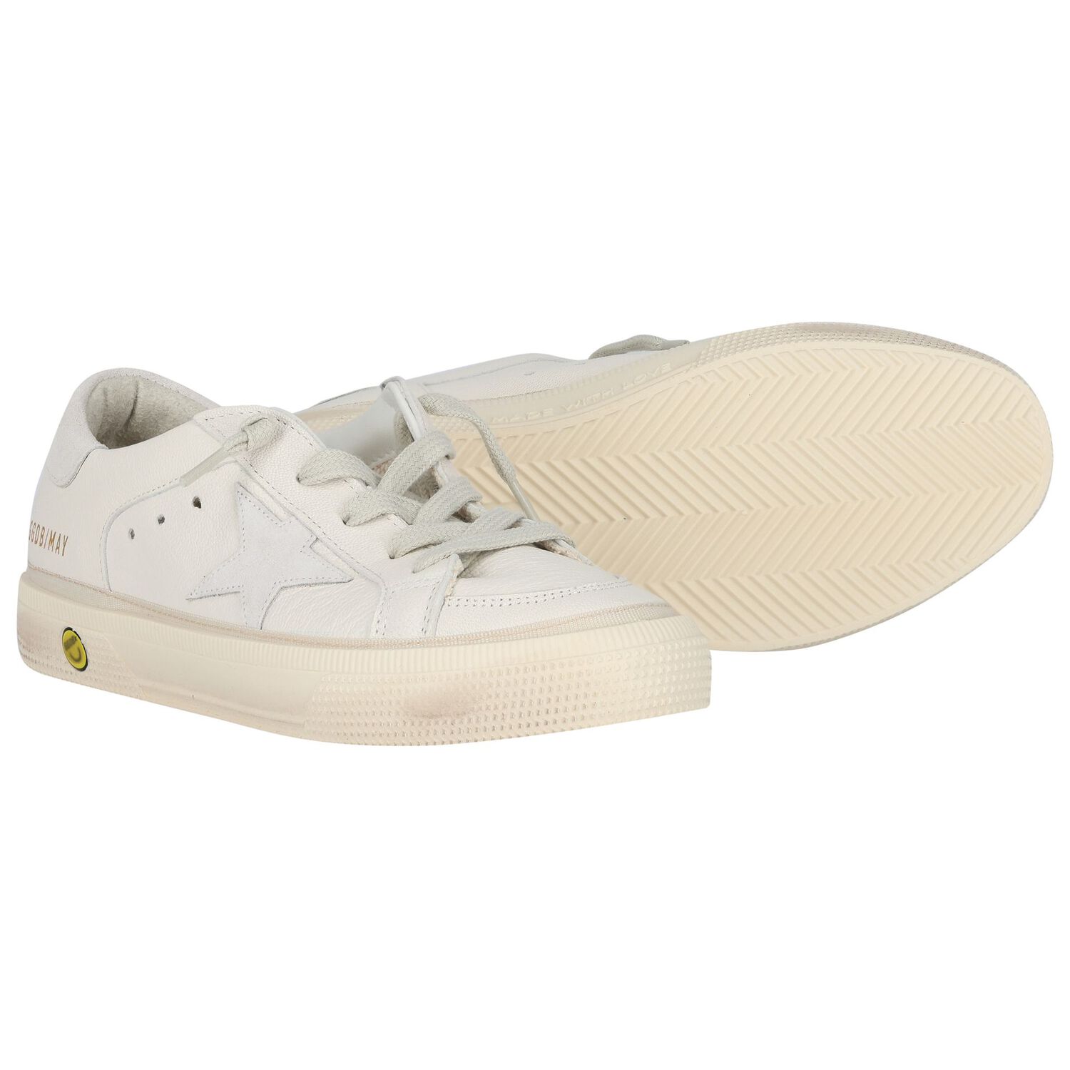 Ivory Logo Leather Trainers, 1, hi-res image number null