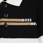 Younger Boys Black, White & Grey Logo Polo Shirt, 1, hi-res