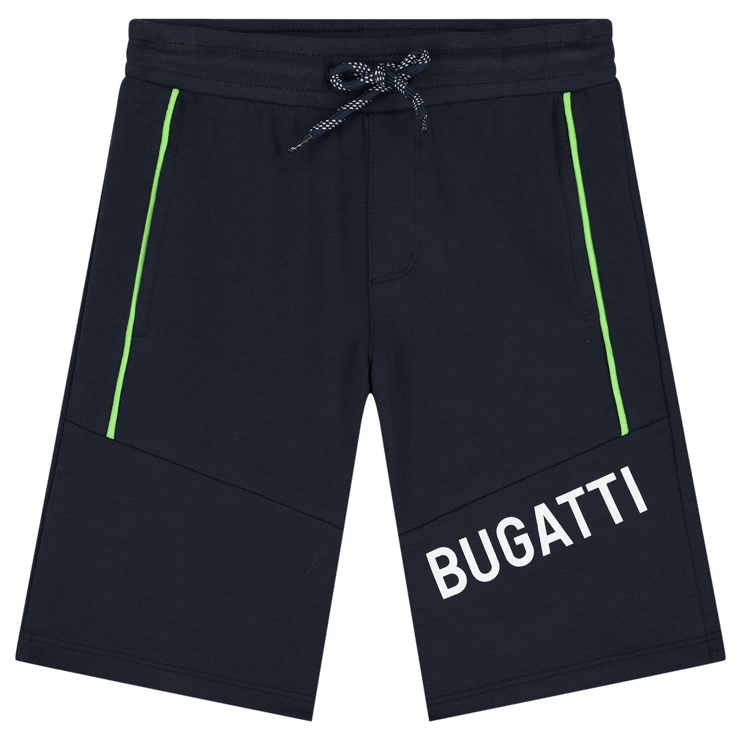 Boys Navy Blue Logo Shorts, 1, hi-res