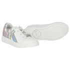 Girls White Logo Trainers, 1, hi-res