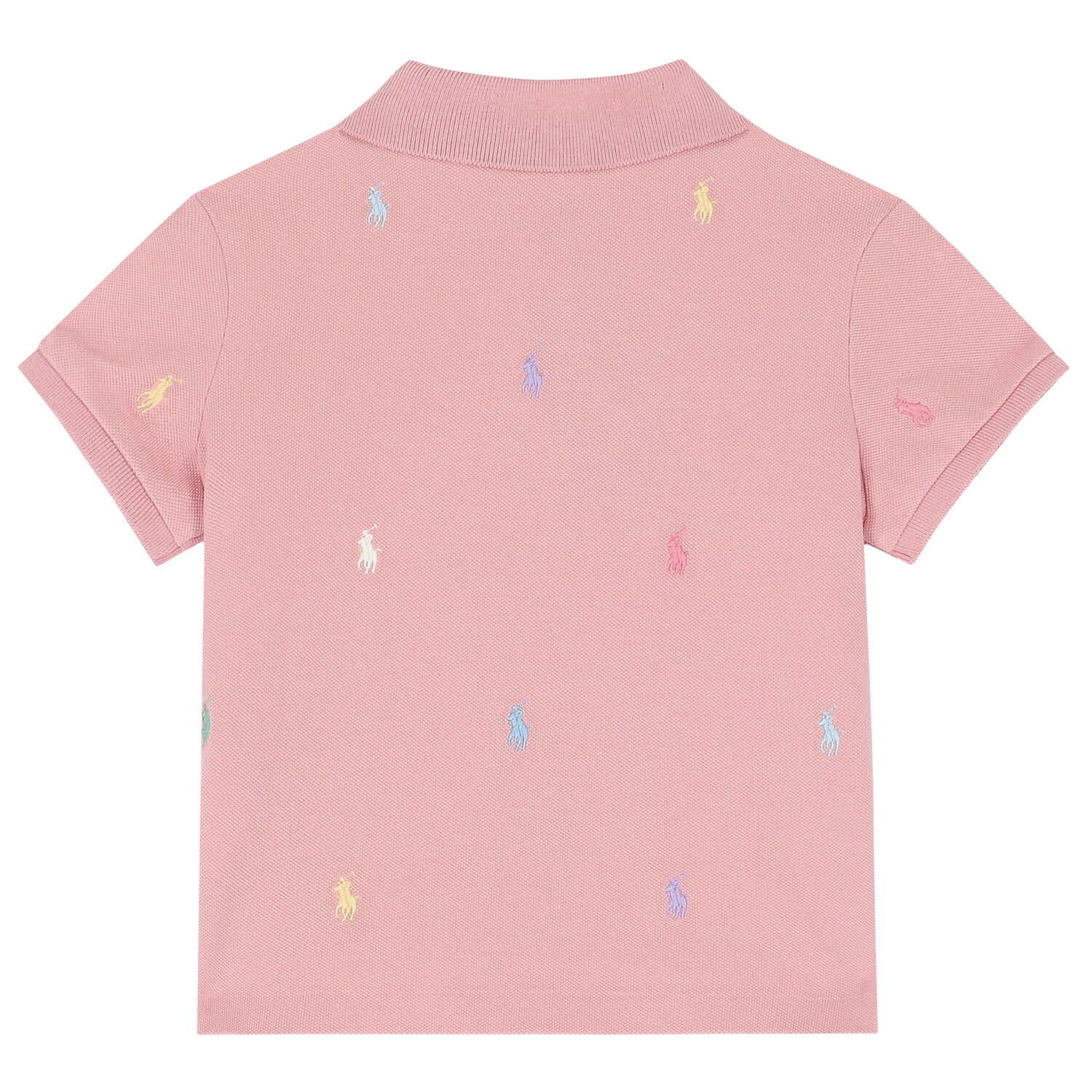 Girls Pink Logo Polo Shirt, 1, hi-res
