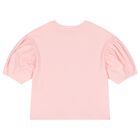 Girls Pink Logo Flower T-Shirt, 1, hi-res