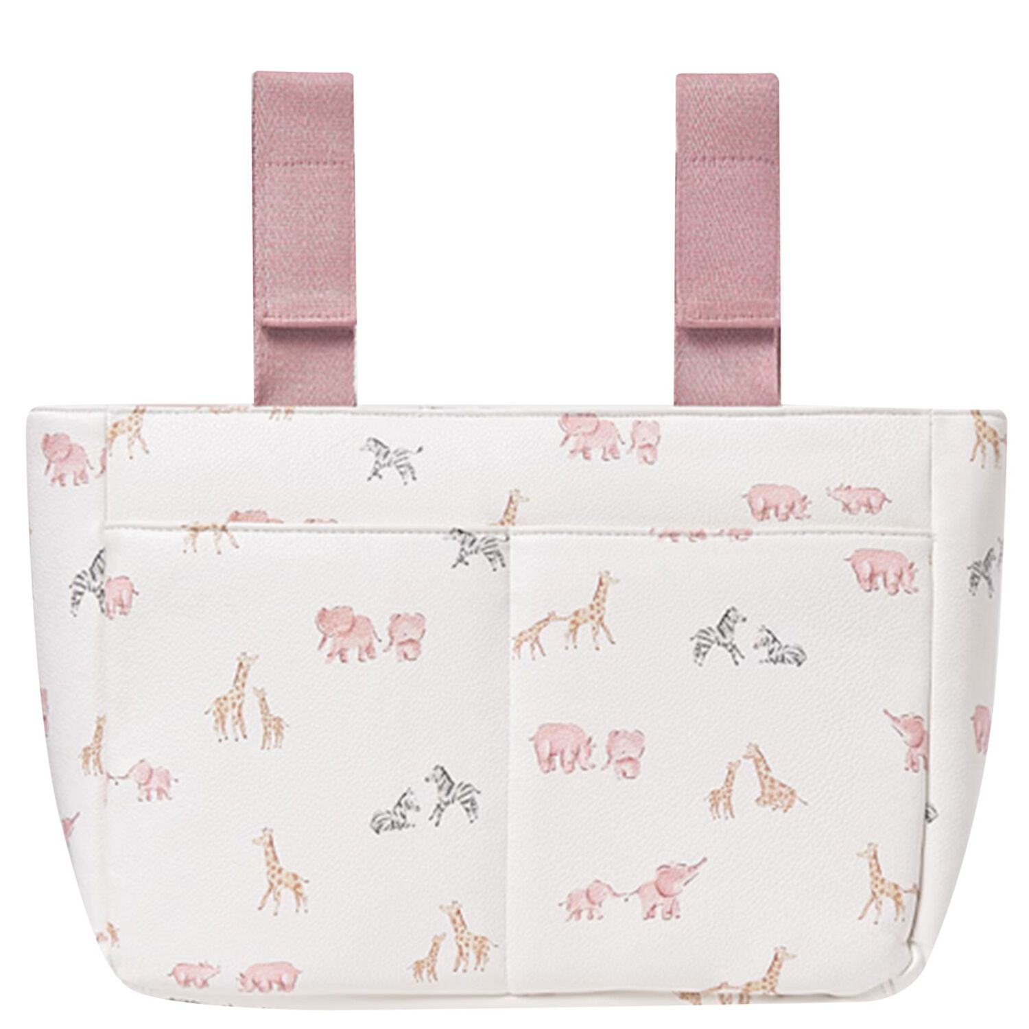 Baby Girls Ivory & Pink Animals Changing Bag, 3, hi-res